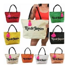 Bolsa Feminina Praia Modelo Rio De Janeiro Grande  - Tem Tudo OnLine, 