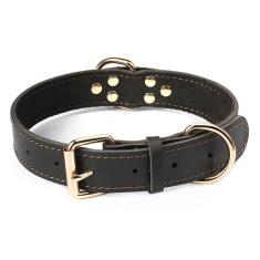 Coleira para cães DAIHAQIKO Leather Heavy Duty para médio e grande D