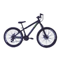 Bicicleta Vikingx Tuff 30 Freeride Aro 26 Freio A Disco Cambios Shimano Preto Amarelo Neon
