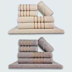 Jogo De Toalhas 12 Ps Coleo Montreal 100% Algodo Bg+cz - Toalhas Beka