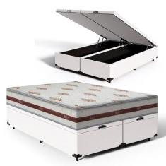 Cama Box Baú Queen Colchão de Molas Ensacadas DAngelis Classic 158cm -