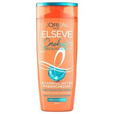 Elseve Cachos Dos Sonhos Shampoo Nutri Preenchedor, Limpa e Nutre Profundamente para Cachos Longos, Fortes e Definidos, com Ácido Hialurônico e Óleo de Rícino, 400ml