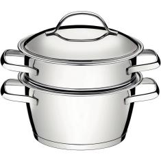 Cuscuzeira Inox Allegra 2 Peças