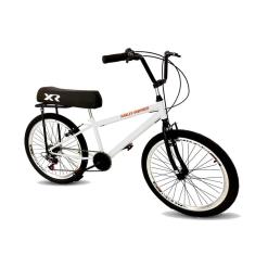 Bicicleta aro 26 com banco de mobilete 6 marchas tipo bmx br