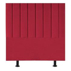 Cabeceira Estofada Cama Box Casal 140 Cm Paolla Suede vermelho