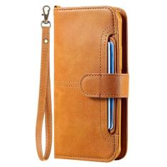 HAO RIYLN Capa de couro para iPhone 16 Pro Max/16 Pro/16 Plus/16 Plus/16, carteira magnética destacável com compartimentos para cartões, capa com suporte para cartão, capa com alça de proteção,