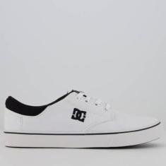 Tênis DC Plaza Lite Branco e Preto-Masculino