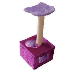 Arranhador Para Gatos Com Toca Roxo Com Lilás - Akara Do Gato