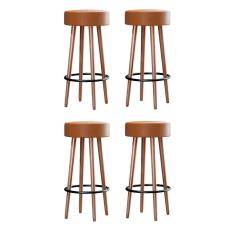 Kit 4 Banquetas Berlin 70cm Couríssimo - Salaone