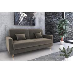 Sofá Cama Emilia Suede Cappuccino B255 - Matrix - LM DECOR
