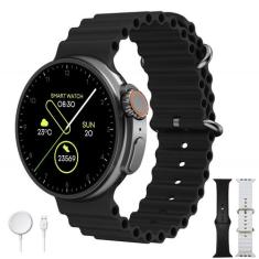 Relógio Inteligente Smartwatch Redondo Masculino Feminino Ultra 9 Pro 