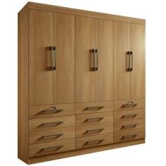 Guarda Roupa Casal 6 Portas 12 Gavetas - Mônaco-Cinamomo - Móveis D'Do