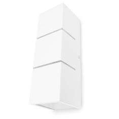 Kit Arandela 2 Focos Fachos 30Cm Externa Branca - 3 unidades