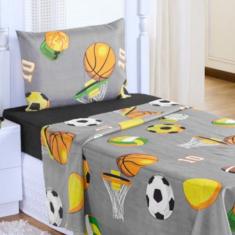 Jogo de Lençol Cama Box Solteiro Menino Menina Infantil 03 Pçs - Aquar