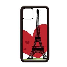 Capa Love Heart Eiffel Tower França para iPhone 12 Pro Max para Apple Mini Mobile Case Shell