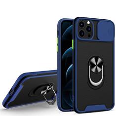 Para iPhone 13 Pro Max Armor Ring Holder Capa de telefone para iPhone 12 11 Pro Max XR X 7 8 Plus Capa de proteção magnética para lentes deslizantes, T5, para iphone 13Pro Max