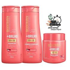 Kit +Brilho Bio Extratus Shampoo Condicionador +Máscara 250g