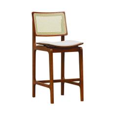 Banqueta Alta Bistrô Gus - Amêndoa Estofado Corano Bege