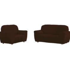 Kit capa de sofá 2 e 3 lugares coladinha malha grossa - ótima qualidad