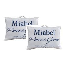 Kit 2 Travesseiros Penas de Ganso Miabel
