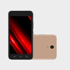 Smartphone Multilaser E Pro 4G 32GB Wi-Fi 5.0 pol. Dual Chip 1GB ram Câmera 5MP + 5MP Android 11 (Go edition) Quad Core - Dourado - P9151