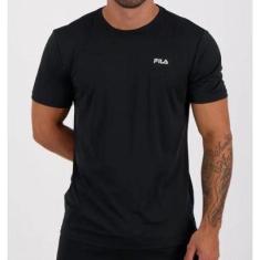 Camiseta Fila Basic Sports Polygin Masculina - Preta-Masculino