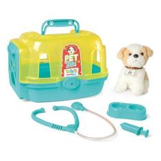 Maleta Brinquedo Infantil Veterinário Pet Shop Com Pelúcia - Tateti, A