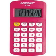 Calculadora Pessoal Procalc PC986-P 8 Digitos PINK