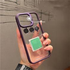 Suporte de câmera de metal dobrável 3 em 1 com protetor de lente de vidro transparente para iPhone 14 Pro Max 13 12 11 Armor Bumper Cover, para iphone 12 Pro, 3