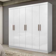 Guarda Roupa Casal 6 Portas 2 Gavetas MDF Genebra Maxel