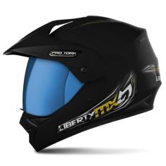 Capacete Fechado Pro Tork Liberty Mx Pro Vision Vis. Iridium, PRETO FO