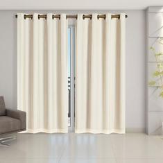 Cortina Blackout PVC Prata com Voil 2,80 m x 2,30 m - RT MAGAZINE, Beg