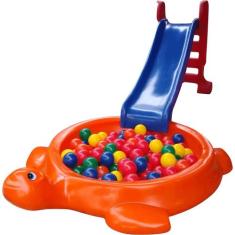 Escorregador médio 3 degraus diversas cores  tanque piscina jabuti inf