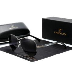 Óculos de Sol Masculino Aviador Estilo Militar Kingseven Polarizados