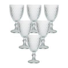 Conjunto de 6 Taças em Vidro Transparente Bico de Abacaxi 300 ml - Casambiente