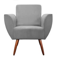 Poltrona Jolly Amamentação E Descanso Veludo Cinza