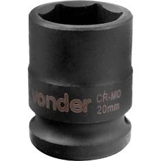 Soquete Sextavado de Impacto Encaixe 1/2" 20mm Aço Cromo - Vonder