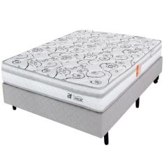 Cama Box com Colchão Casal Ortopédico Firme Espuma D28 138x188cm BF Co
