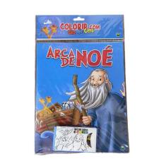 Livro Infantil com Giz de Cera Para Colorir Arca de Noé - Blook