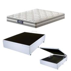Cama Box C/ Baú Casal + Colchão Mola Ensacada Probel Vegas Springs Com