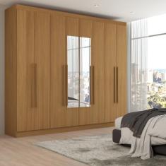 Guarda-Roupa Ele e Ela 8 Portas 8 Prateleiras com Espelho Cinamomo - P