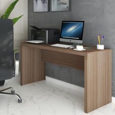 Mesa Escrivaninha Berlim 163 Cm Amêndoa - Panorama Móveis, Marrom, Mod