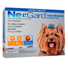 Anti Pulgas Nexgard 2 - 4 Kg Com 3 Tabletes