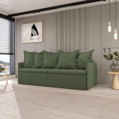 Sofá Retrátil e Reclinável 4 Lugares 240cm Dália Cabecasa Madeiramadeira Verde