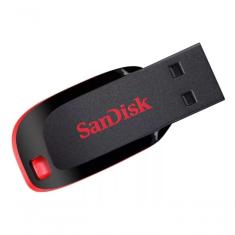 Pendrive Sandisk Cruzer Blade 16gb 2.0 Preto E Vermelho