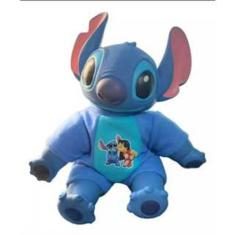Boneco Pelúcia Lilo Stitch cabeça emborrachada com 38 cm - sem marca, 