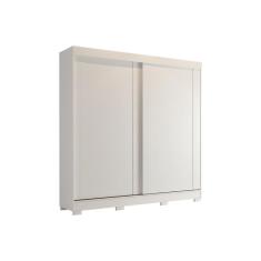 Guarda Roupa Casal 2 Portas de Correr e 3 Gavetas c/ Pés Ilhéus Branco - Panan