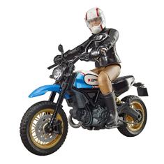 Bruder 63051 - Motocicleta Ducati Desert Sled com Piloto