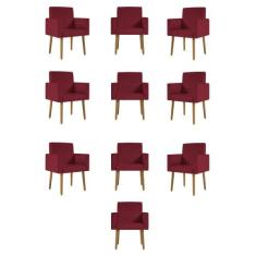Kit 10 Cadeiras Poltronas Decorativa - Escritório - Recepção - B BALAQ