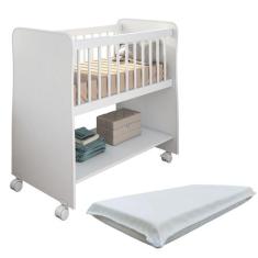 Mini Berço Rubi Moises com Colchão - Peternella,  Branco